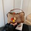 Striped Straw Baguette Small Bag Portable Messenger Women's Bag