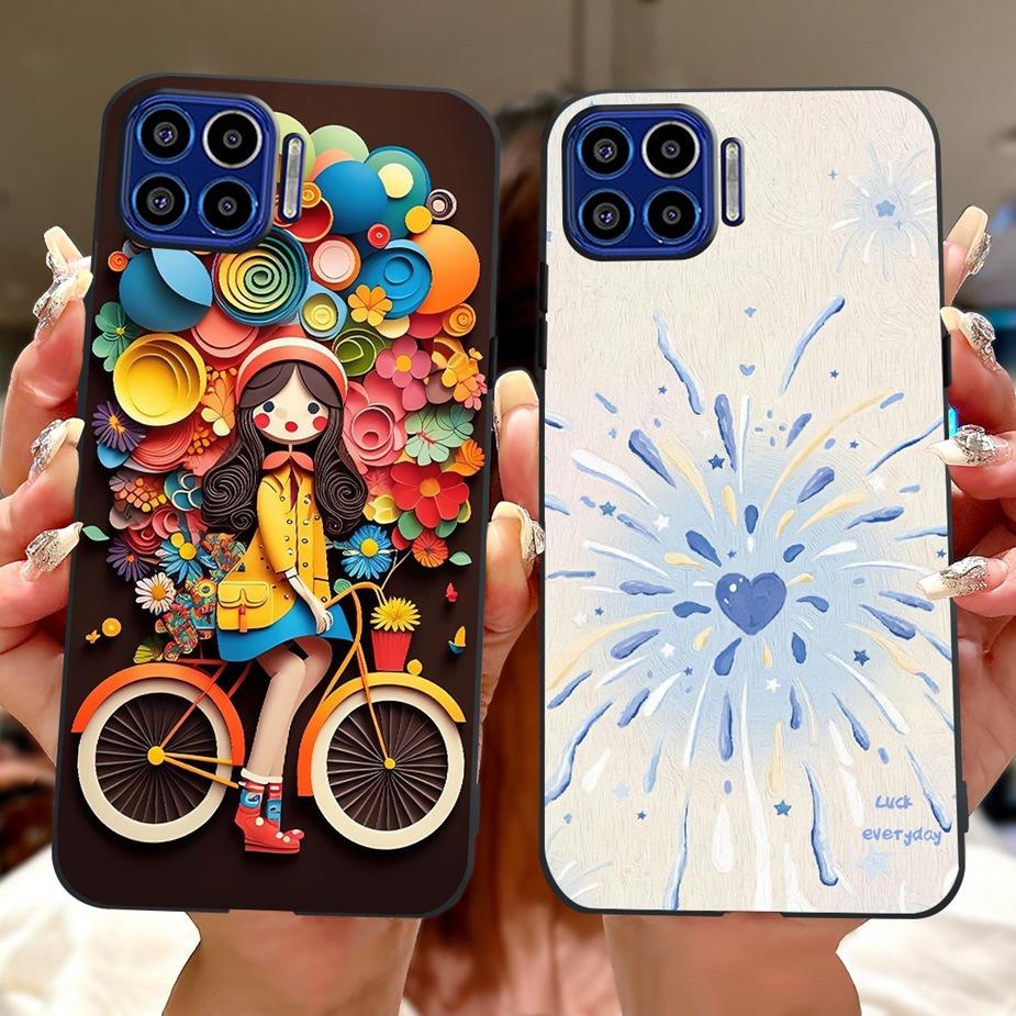 For Motorola Moto One 5G Case Luxury Fashion Painted Cover 6.7'' Soft TPU Phone Case For Motorola One MotoOne 5G Back Cover Bags