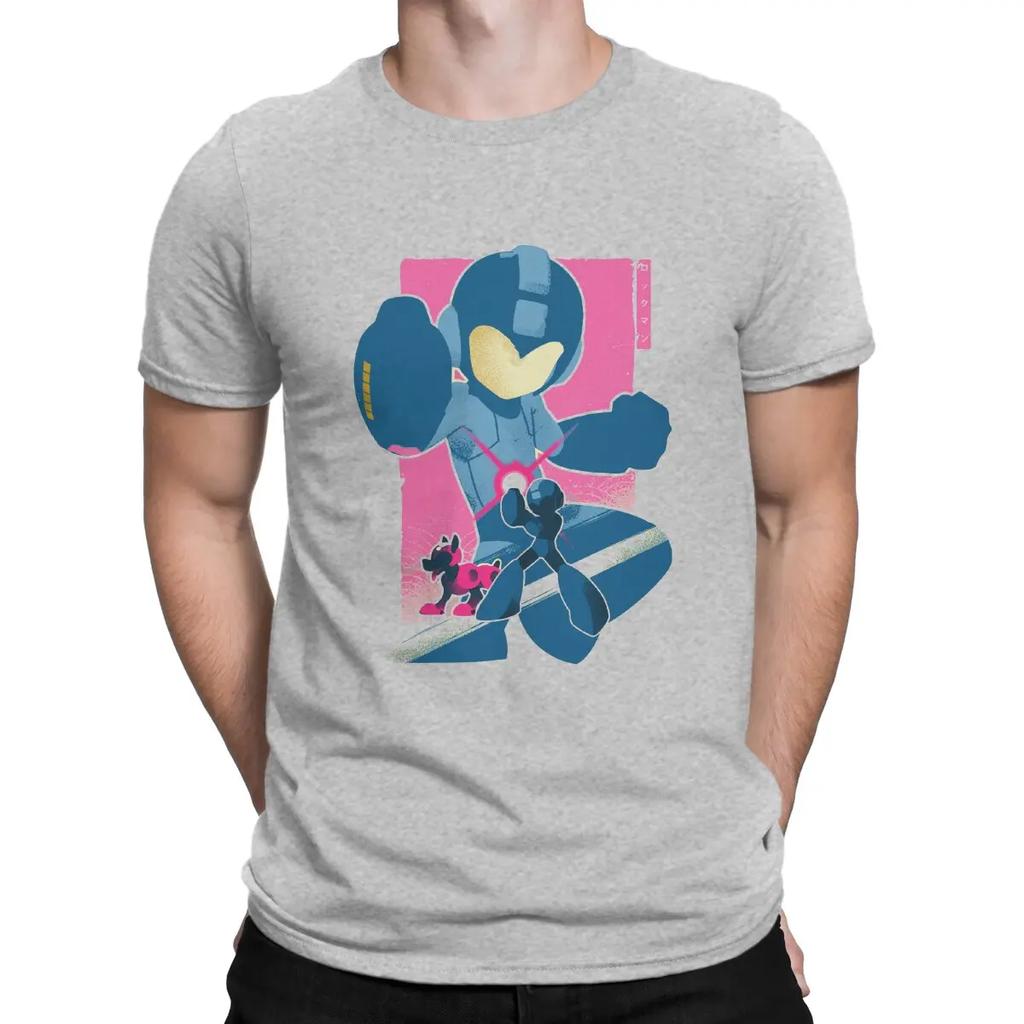 Fashion Companion And Mega T-Shirts Men Crew Neck Cotton T Shirts Megamans Short Sleeve Tees Birthday Present Clothes
