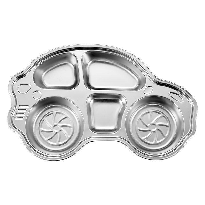 316 Stainless Steel Children's Divided Plate - Food Grade Infant Tableware for Boys & Girls