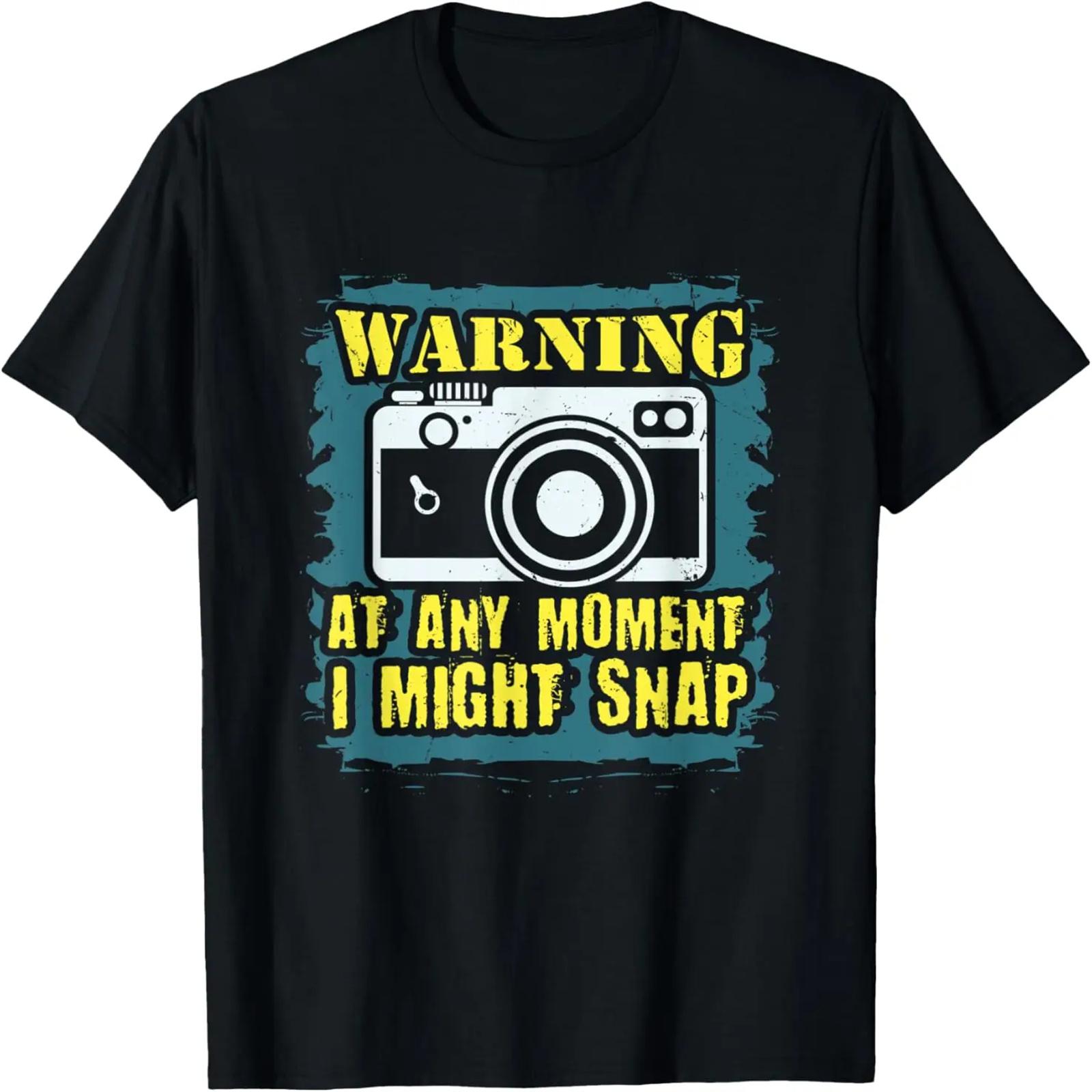 Photographer Camera Funny Photography Novelty Graphic T-Shirt S