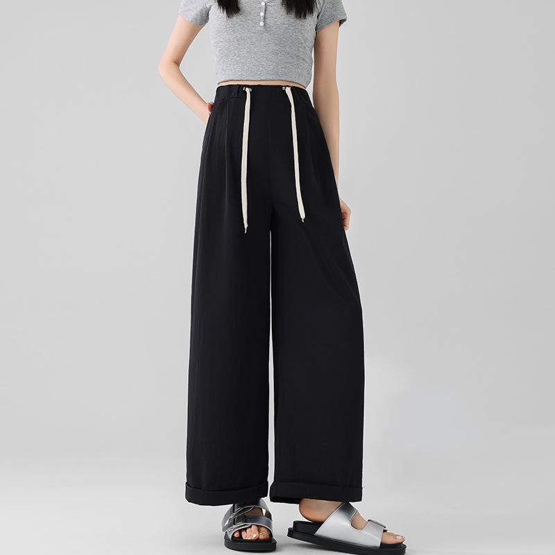 

2026 Yamamoto Wide-Leg Maternity Pants - Lightweight, Non-Constrictive Belly Design for Spring/Summer M чорний