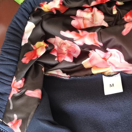 Podzim Zima Dámský Kabát s Dlouhým Rukávem Zip Nepravidelný Květinový Potisk Kapuce Bunda