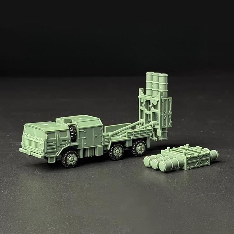 

1/144 China HQ-16 Air Defense Missile Launcher 4D Assembled Chariot Simulation Model Sand Table Toy No Glue Required зелёный