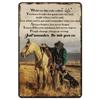 Wild West Cowboy Retro Tin Sign: Vintage American Bar & Restaurant Wall Decor