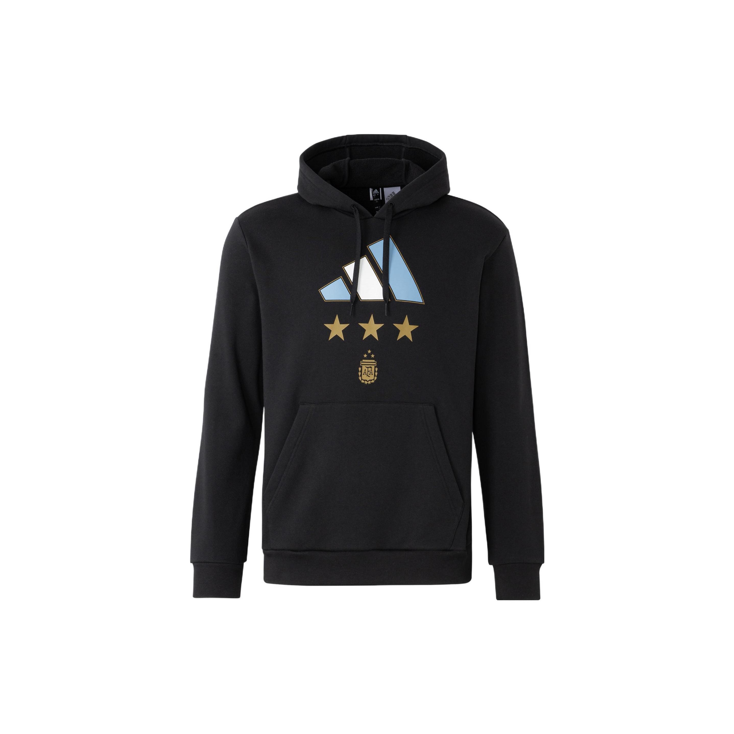 adidas 2022 World Cup Argentina Winner Hoodie Asia Sizing Black Men s IT2387 S