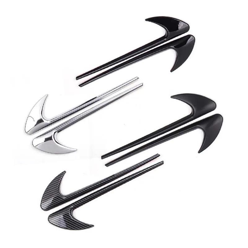 2Pcs Car Side Sticker Vent Fender Trim Emblem Blade Logo Trim For Mercedes Benz AMG V8 C200 C300 E300 E400 W213 C-Class W205 AMG