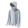 Unisex UV-Schutz Eis-Seide Sonnenjacke mit abnehmbarem Schirm - Atmungsaktiv, Leicht, Partnerlook