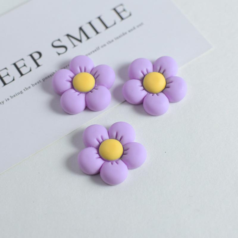 10 Pcs New Cute Cartoon Versatile Little Fresh Flower Series Resin Scrapbook Diy Jewelry Children Gift Hairpin Accessories A60