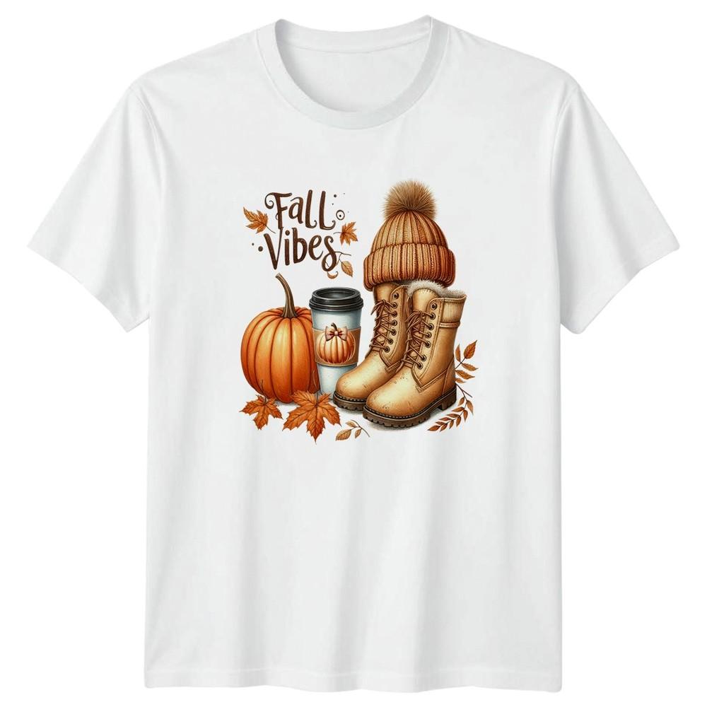 Fall Vibes Unisexs TShirt Autumn Pumpkin Spice Holiday Season S