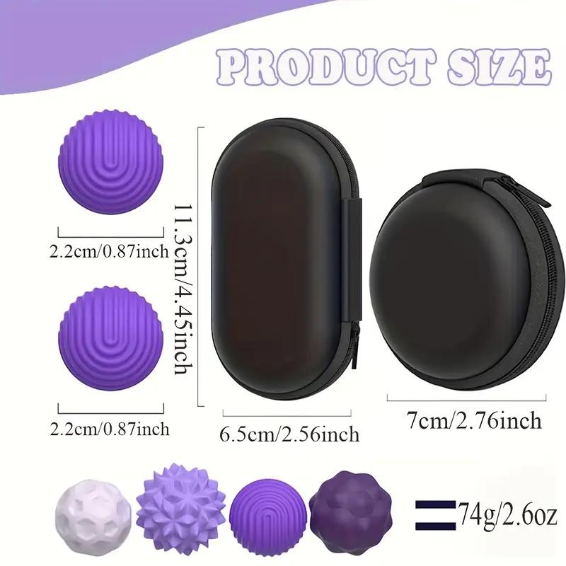 4/6/8pcs Magnetic Sensory Fidget Ball Toy, Attracting Stress Ball with Silicone Shell for Adults and Teens, Peace of Hands
