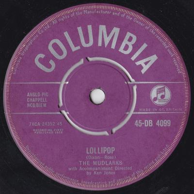 7-Zoll Schallplatte MUDLARKS - Lollipop 45DB4099 Columbia 1958 UK Rock Gebraucht