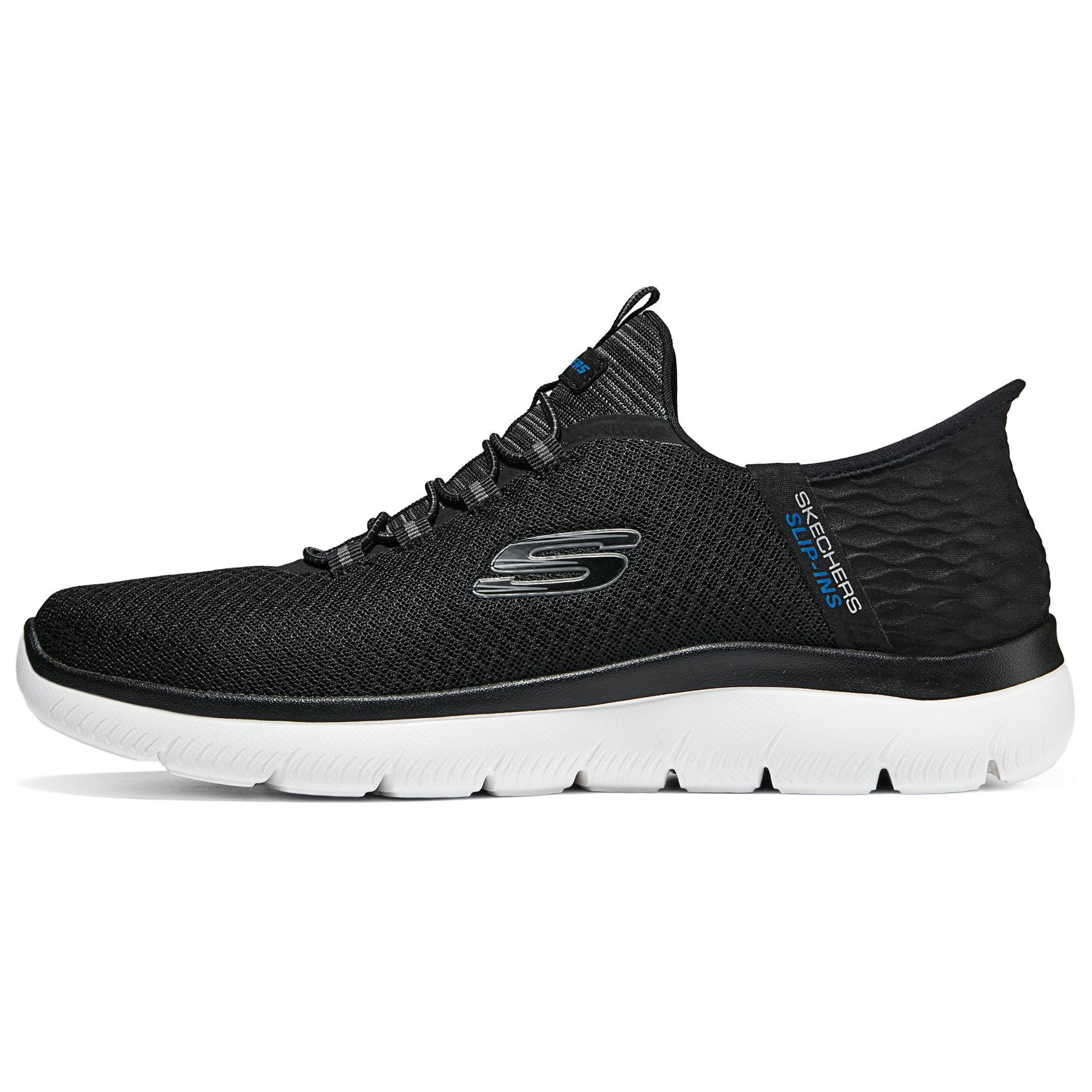 Skechers Summits Спортивные слипоны из сетчатой ткани Удобные Универсальные Амортизирующие Прочные Дышащие Низкие Повседневные Кроссовки Мужские 232457-BLK 39.5