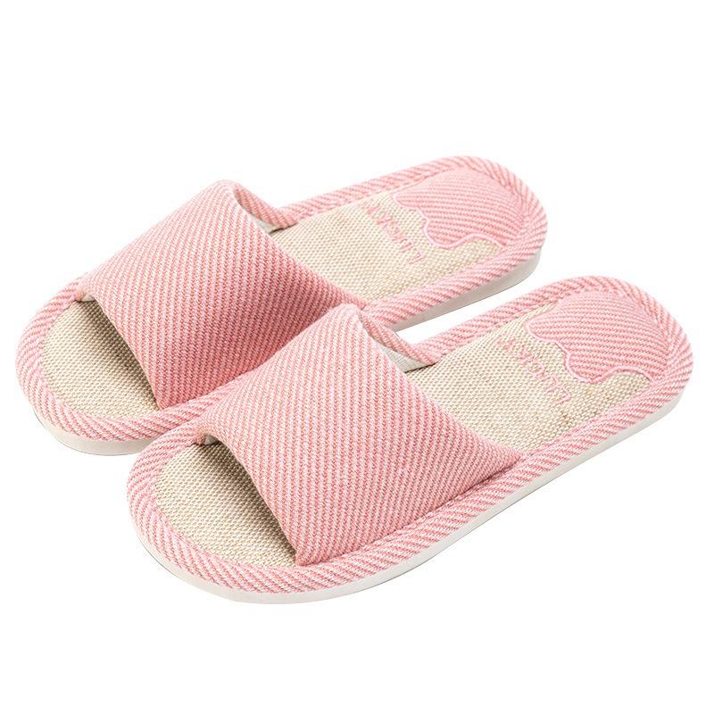 Flax cool slippers women's non-slip outer wear summer new indoor silent cotton and linen slippers women's spring and autumn models