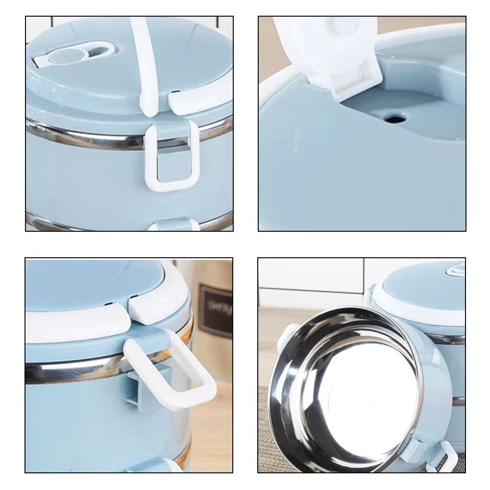 Stainless Steel Insulated Lunch Box Round Food Thermal Jar for Students&Office Worker