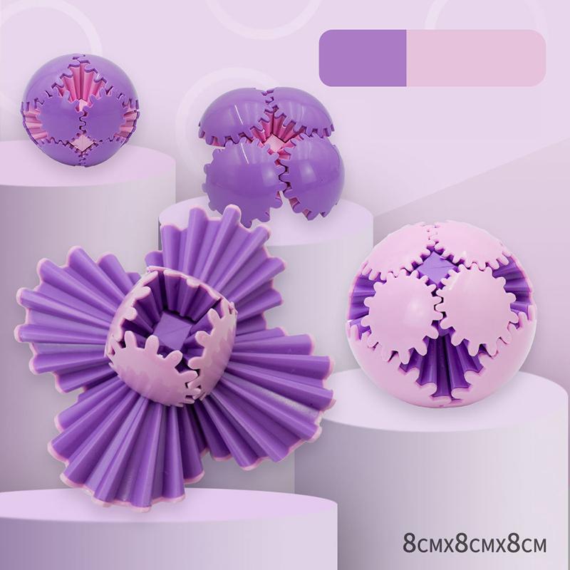 3D Gear Ball Spin Ball Decompression Gear Ball Fingertip Relieve Anxiety Rotating Toy Home Decoration Ball Gifts