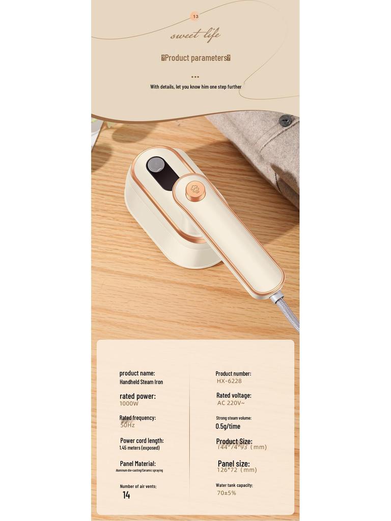 Handheld Garment Steamer: Steam Iron for Household Clothes