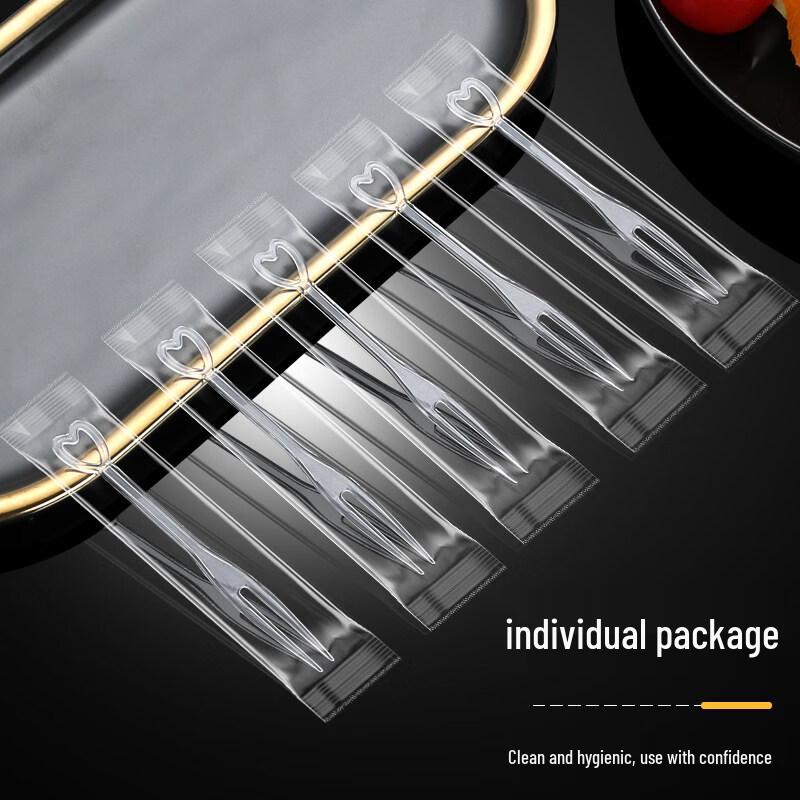 ZISIZ Disposable Individually Wrapped Fruit Forks