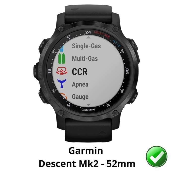 Screen Protector for Garmin Descent Mk2 - 52mm [8 Pack] Ultra Thin Resistant Protective Plastic Film Phonillico