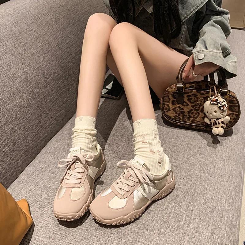 Women's Comfortable Retro Sports Shoes Thick Bottom Heel Increase Dequn Shoes Casual Leisure Running Shoes Summer New Arrival