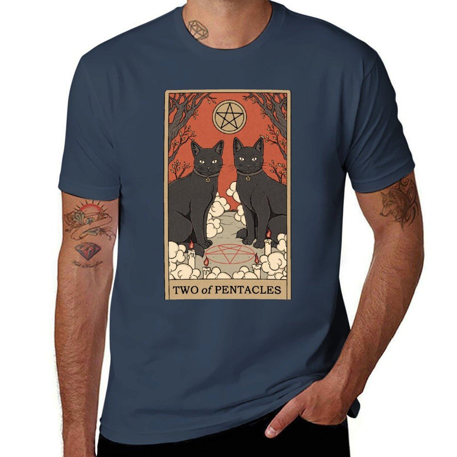 Two Of Pentacles Tshirt Utility Work Short Sleeve Top S