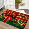 1pc Non-Slip Flannel Rug Suitable for Living Room, Bedroom, Kitchen - Soft Machine Washable with Golden Bow Pattern, Fade-Resistant Suitable for Hallw