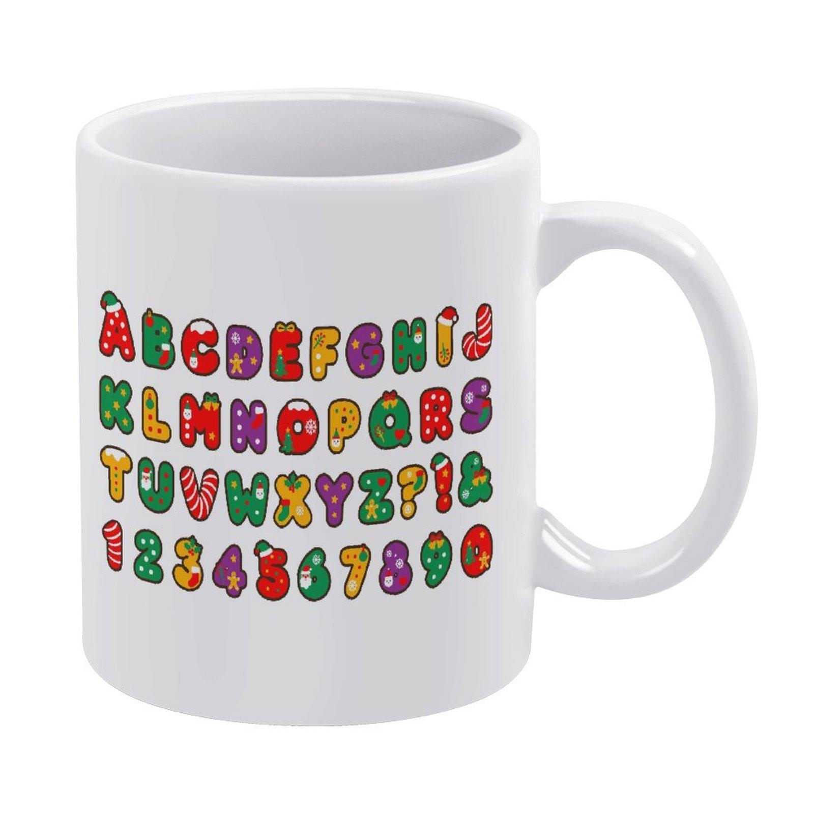 

1 Pack 11oz White Mug Featuring Double-Sided Print Detail Perfect For Home Office Routines And A Beautiful Choice For Personalized Gift Giving белый