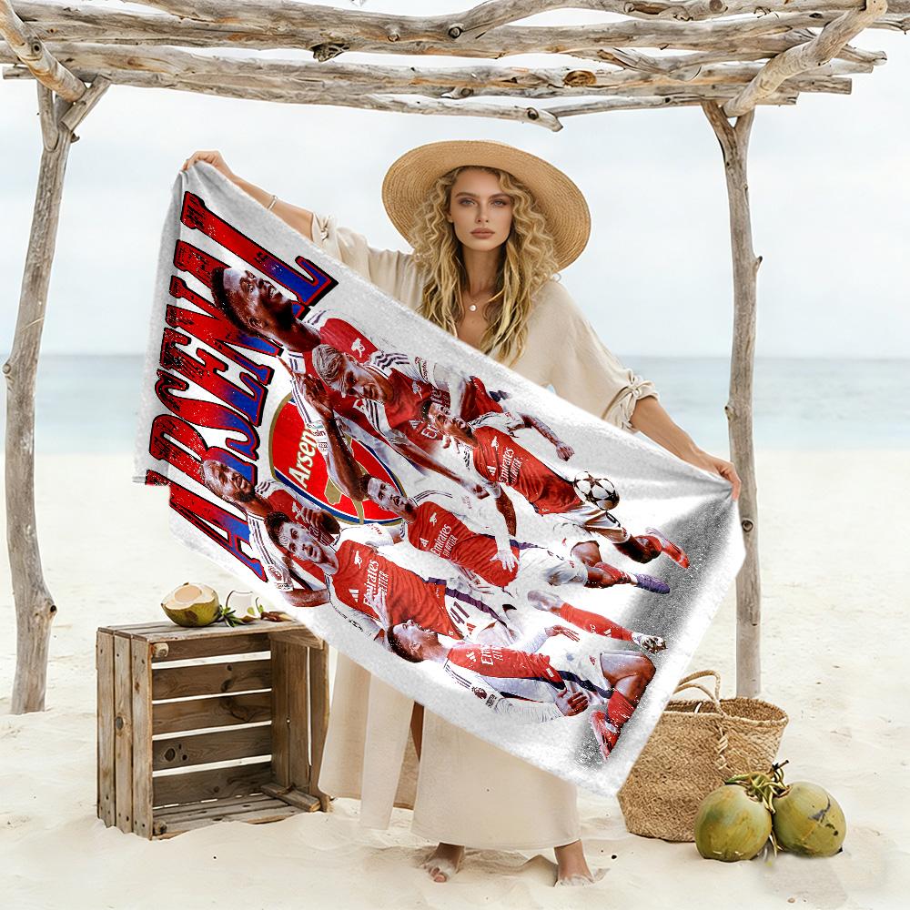 Arsenal Football Player Beach Towel Super Soft Microfiber Quickdry Fabric Comfortable Lightweight
