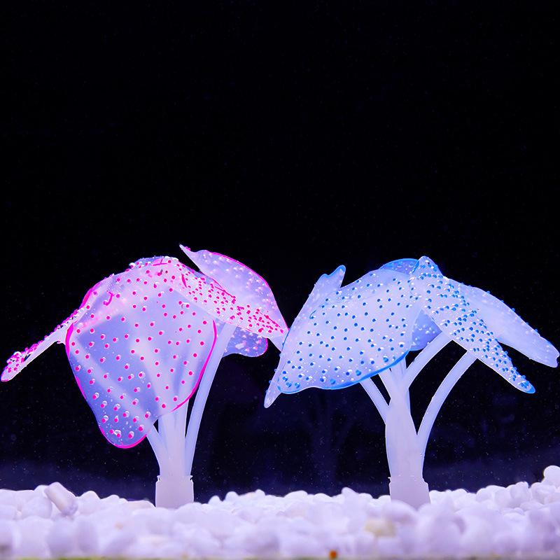 Simulierte Künstliche Pflanze Pilz Koralle Silikon Aquarium Unterwasser Unkraut Gras Aquarium Fischbecken Dekoration Ornament