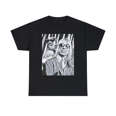 Iggy Pop Grafikdruck The Stooges Kunst Rundhals Unisex Schweres Baumwoll-T-Shirt