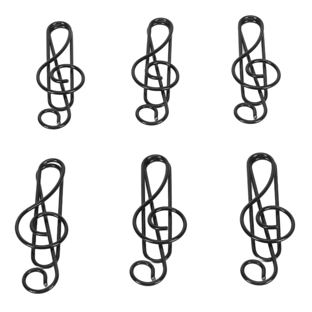 100 Pcs Hinweis Papier Clip Schwarz Kreative Nette Musik Draht Lesezeichen Papier Klemme Kompakte Tragbare für Fil