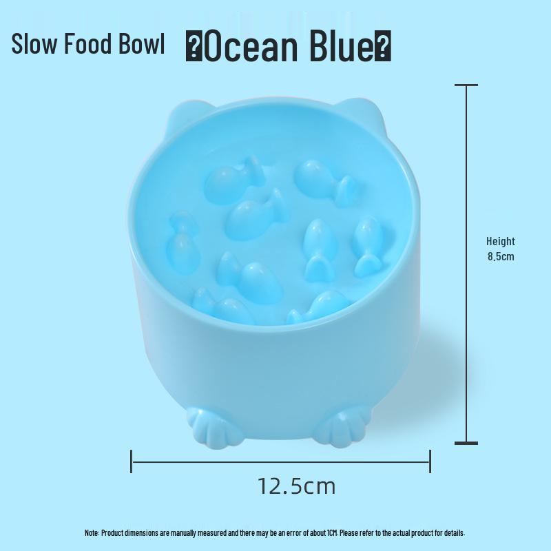 

High-Leg Anti-Choking Cat Bowl with Neck Protection - Slow Feeder Pet Bowl 12.5*8.5CM (No Packaging)