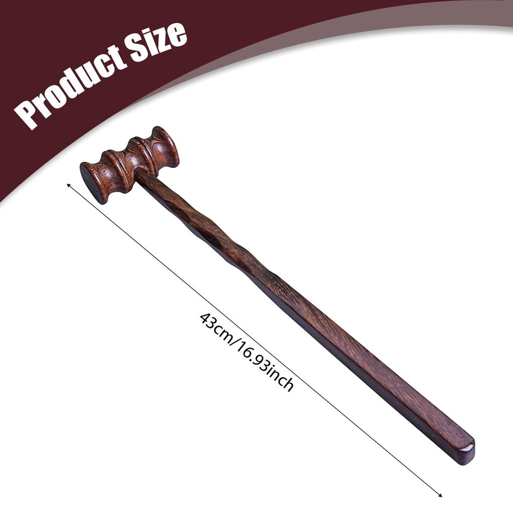Wooden Back Massager Hammer, Arms Portable Handheld Massage Hammer Wooden Manual Massager