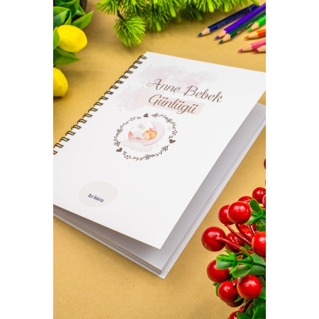 Schwangerschafts- und Mutter-Baby-Tagebuch 14x20 cm Design Tägliches Notizbuch, (Haupt- und USAQ)