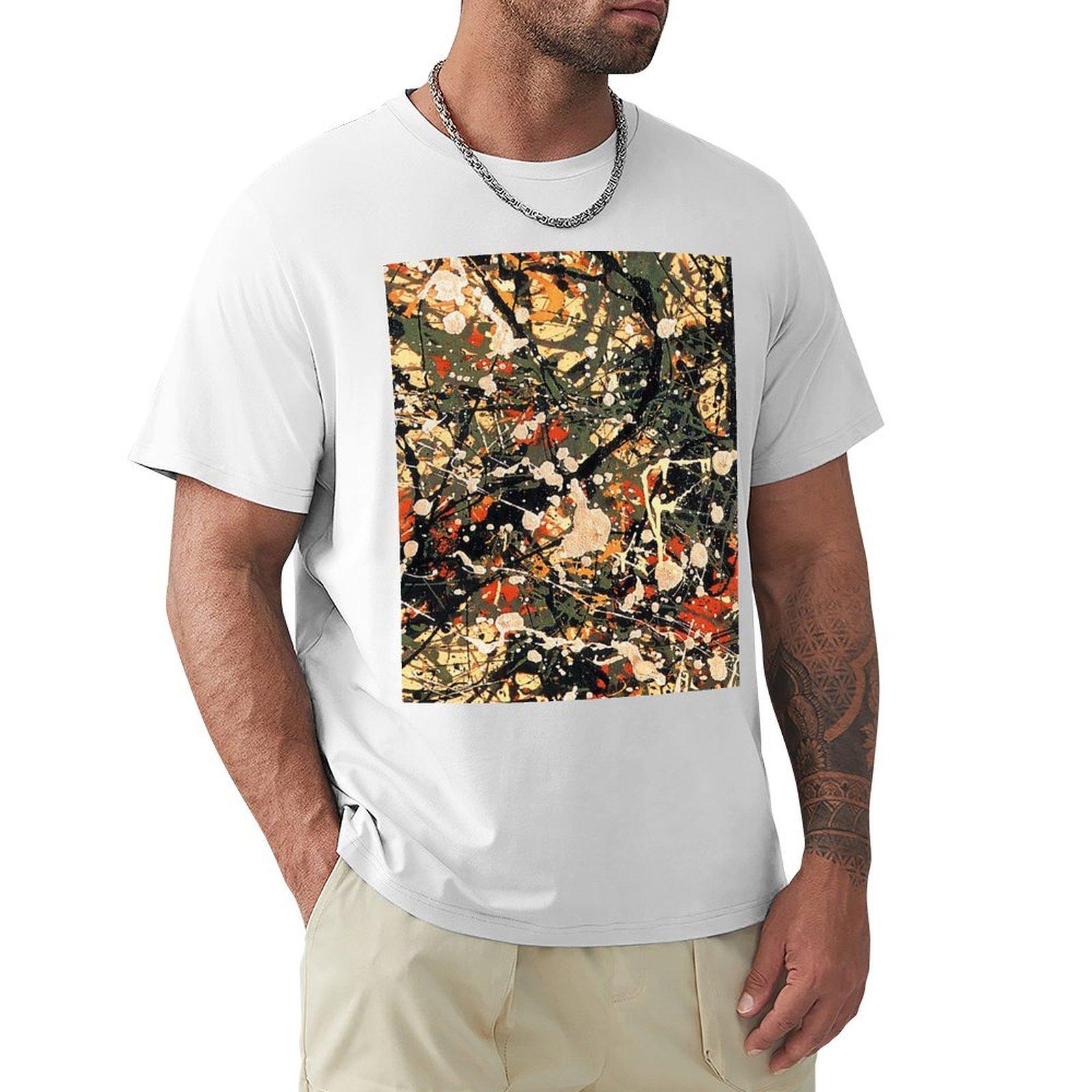 Jackson Pollock Tshirt Christmas Casual Tee Shirt S