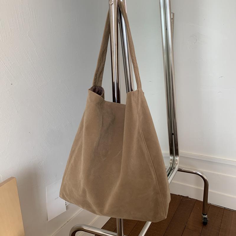 2025 summer fashion new retro lazy wind tote bag casual simple shoulder bag women's bag Korean version large capacity