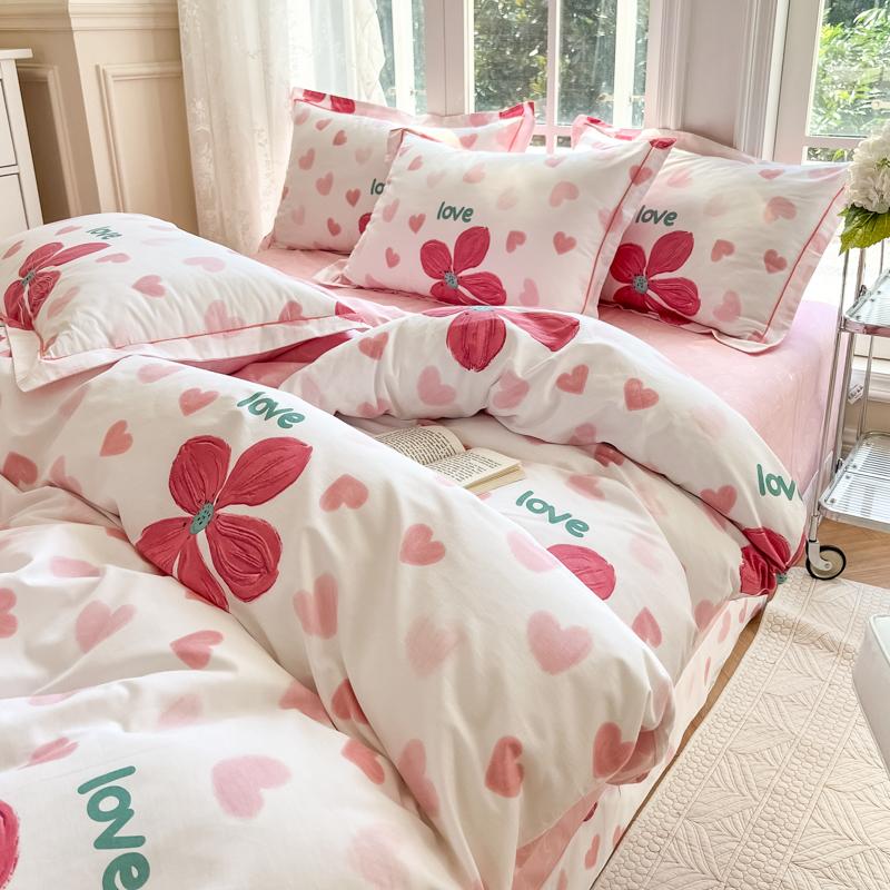 100% Cotton Luxury Floral Duvet Cover Set Boys Girls Single Comforter Cover Vintage Blue Plant Pattern Bedding with Pillowcase