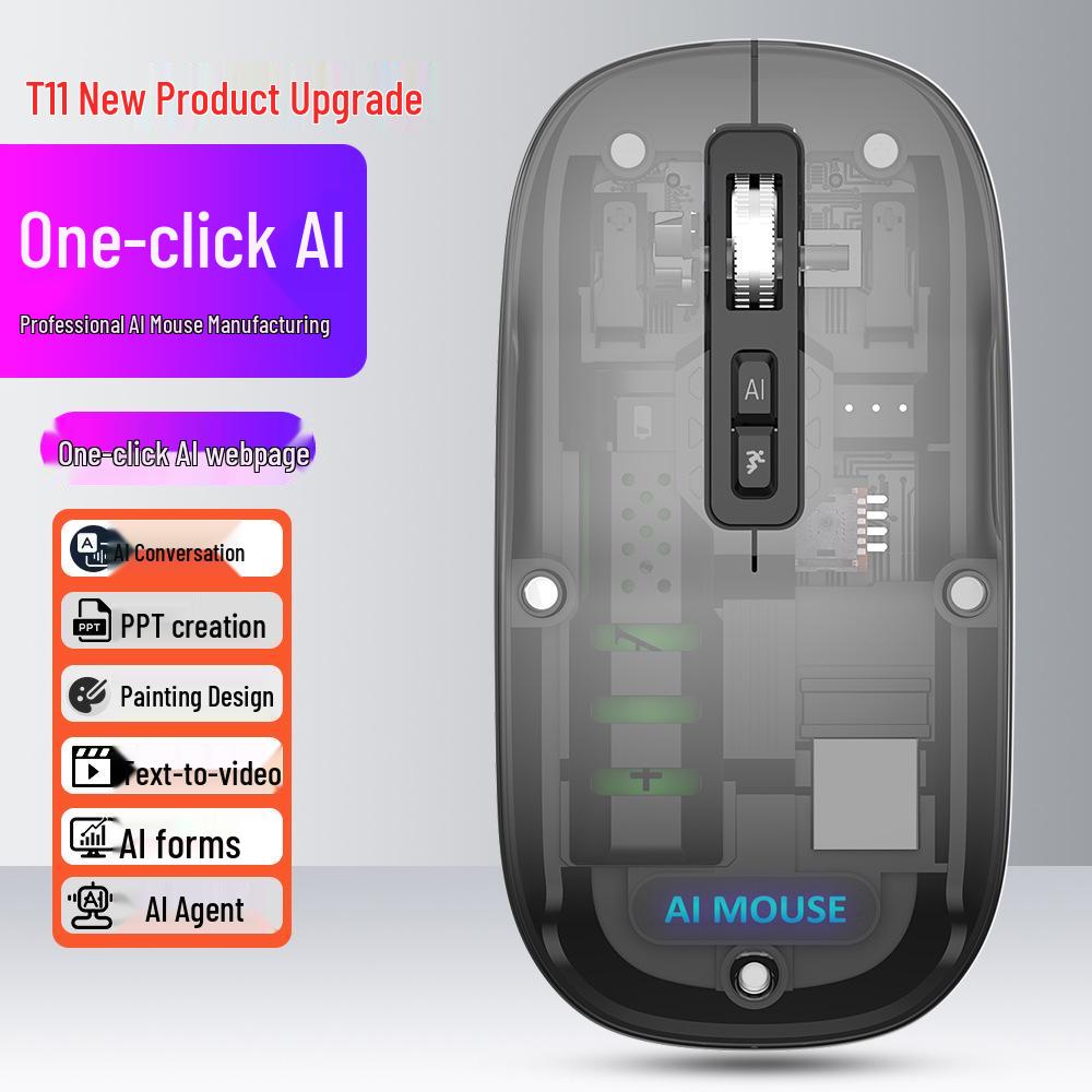 

T11 Dual-Mode 2.4G Wireless Mouse with AI for Web Browsing and Presentation