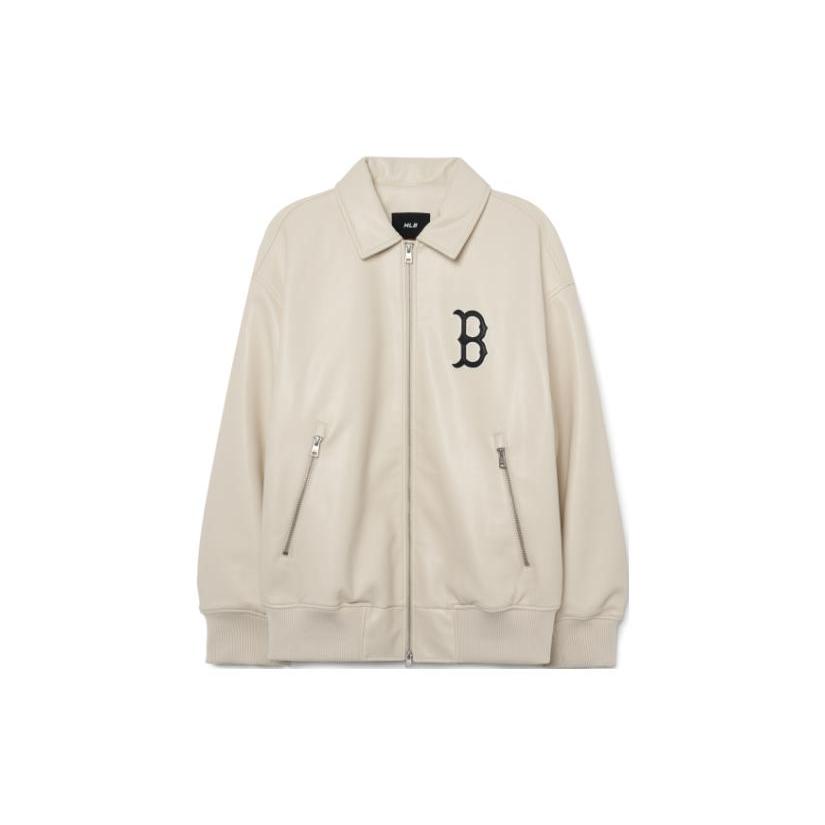 MLB Jackets Unisex Cream Crew Neck Moderate Other 3AJPB0231-43CRS M