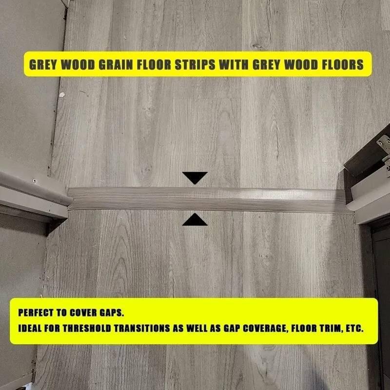 Durable Pvc Transition Strip For Seam Concealment Self Adhesive Design For Modern Home Decor In Bathrooms Living Rooms And Sports Areas