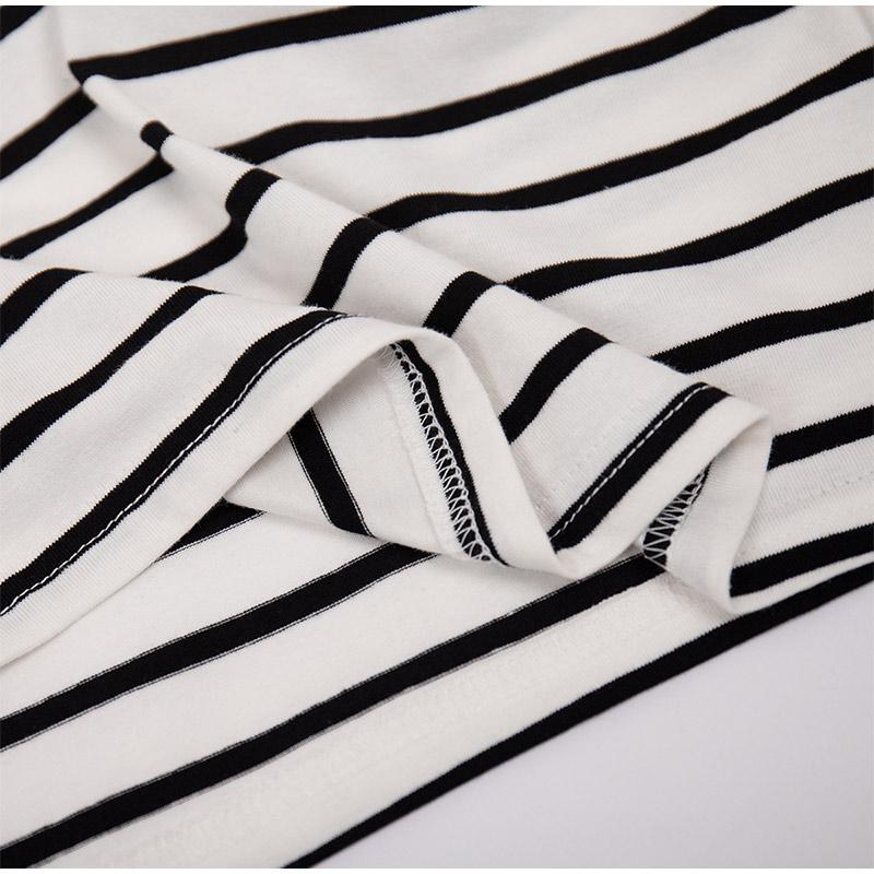 2025 Spring Autumn Long Sleeve Striped T-Shirts Women Basic Casual Tops Female Cozy Loose Cotton Tees T-Shirt New