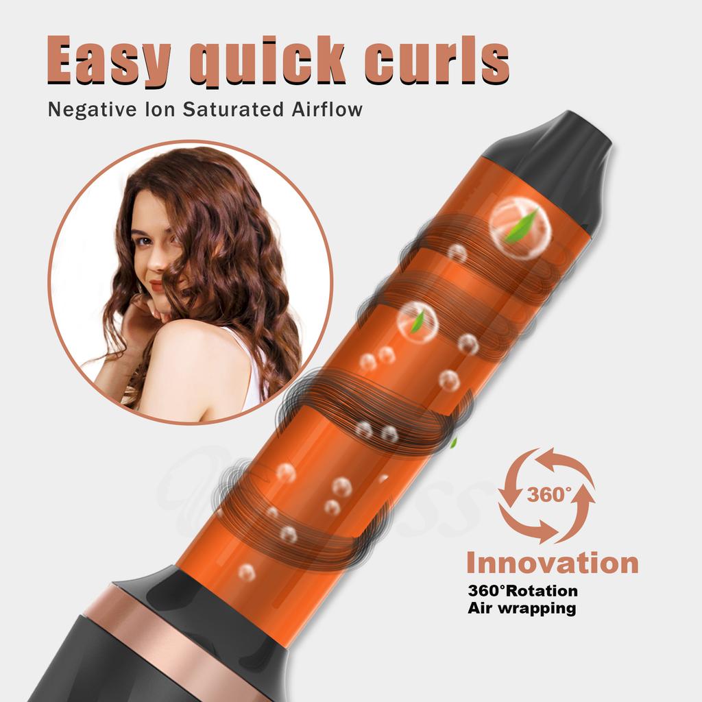 Fast Shipping Hair Straightener and Curler Volumizer Styler Women Automatic Wrap Curling Iron Air Blow Dryer Hair Styling Tools