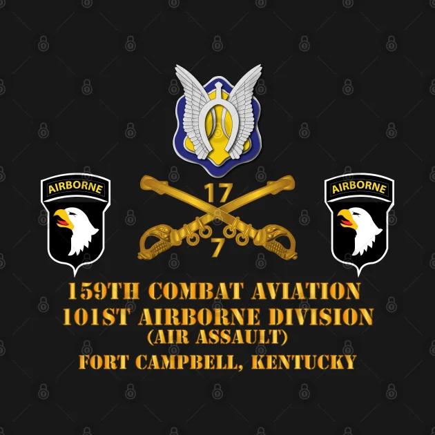 7th Squadron 17th Cavalry RegiUnisext 101st Airborne Division TShirt 100 Cotton ONeck Summer Short Sleeve Casual Unisexs Tshirt