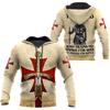 Herren Templer Grafikdrucke Kreuz Hoodie Hoodies Sweatshirt Streetwear Designer Freizeit Große Größen Langarm Kapuzenpullover