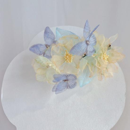 Women Hair Clip Retro Style Butterflies Flower Decor Hair Pins Spring Clip Design Decorative Headdress Hair Accessories