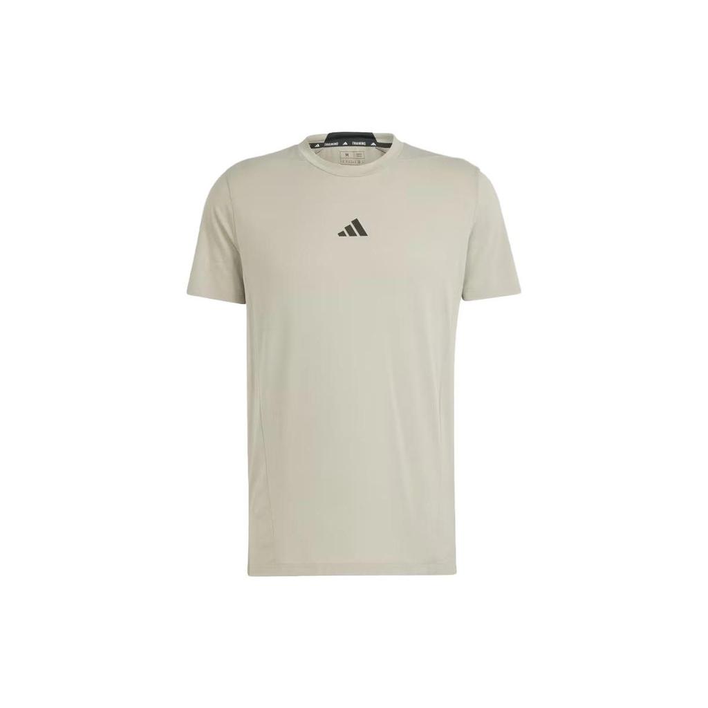 Adidas Designed for Training Workout Tee Silver Pebble Men Streetwear IS3817