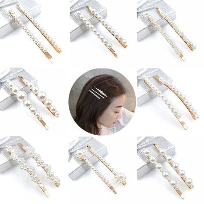 Vogue Geschenk Haarspangen Kopfschmuck Imitationsperle Charmant Haarschmuck Einfache Süße Haarspangen Haarschmuck Haarnadeln für Frauen Mädchen Haarnadeln