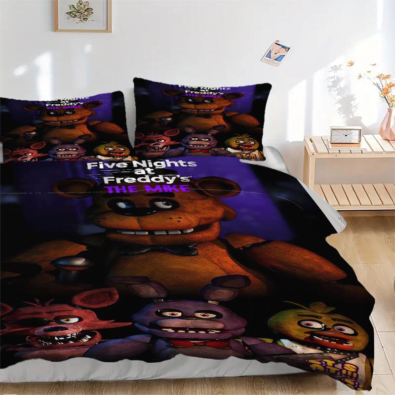 Fnaf Mike Bedding 3 Piece Set Hd Print Duvet Cover Pillowcases For Teens Adult Bedroom Decoration Christmas Gift C9211958