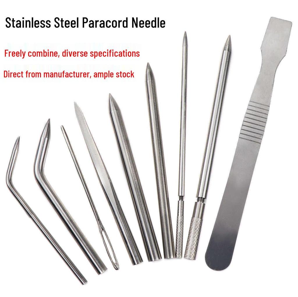 Stainless Steel Paracord Weaving Needle for DIY Bracelet & Survival Tool, 48H Shipping, Outdoor Essential.