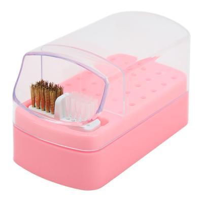 Suporte para Brocas de Unha com 30 Furos, Estojo com Escova de Limpeza, Suporte à Prova de Poeira, Exibição de Armazenamento, Ferramentas de Manicure